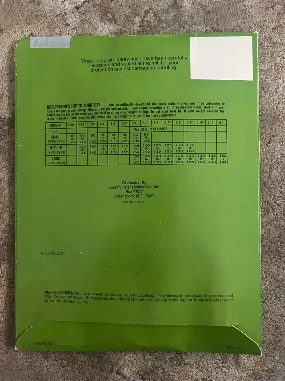 NOS Burlington Off-White Sheer Hosiery in Off White
